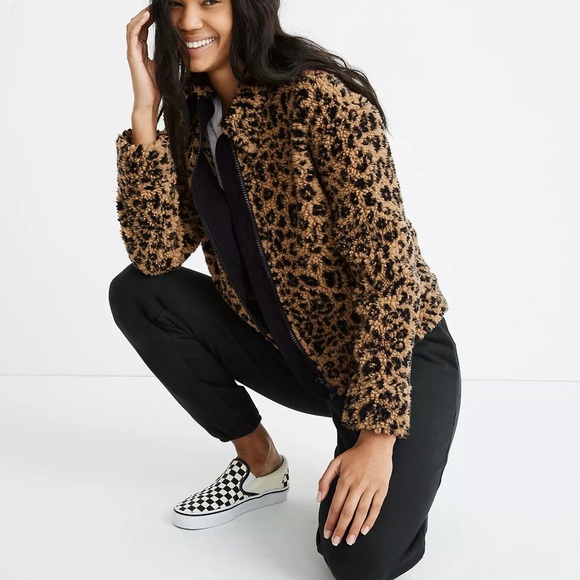 CLOSET CLOSING TODAY • LAST CHANCE✨LIKE NEW madewell sherpa bomber jacket - Picture 1 of 8